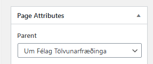 Val foreldris f. síðu